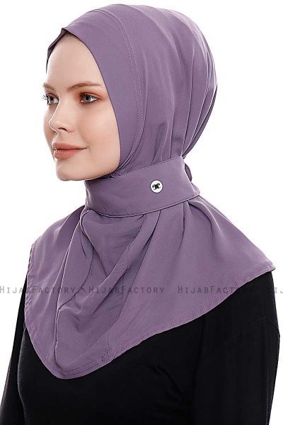 Narin - Plum Practical One Piece Crepe Hijab