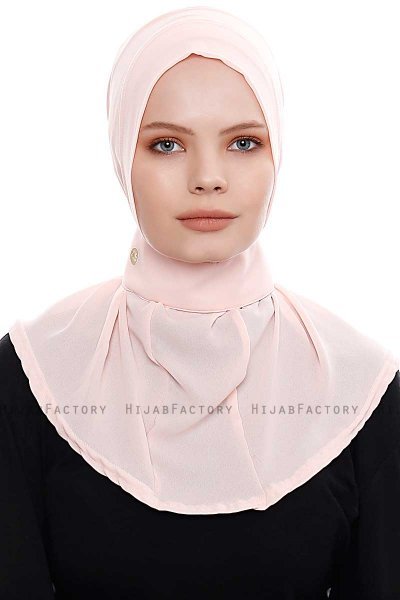 Narin - Pink Practical One Piece Crepe Hijab