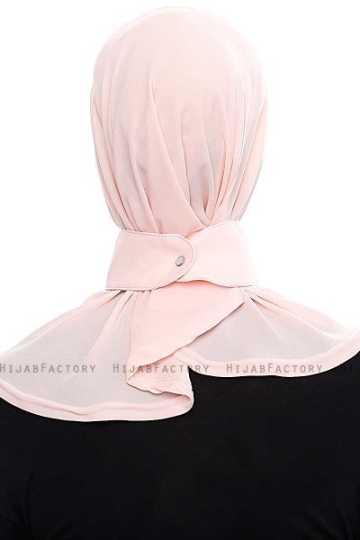 Narin - Pink Practical One Piece Crepe Hijab