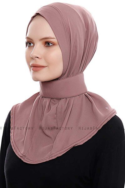 Narin - Rose Pink Practical One Piece Crepe Hijab