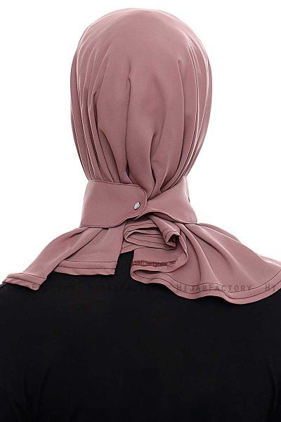 Narin - Rose Pink Practical One Piece Crepe Hijab