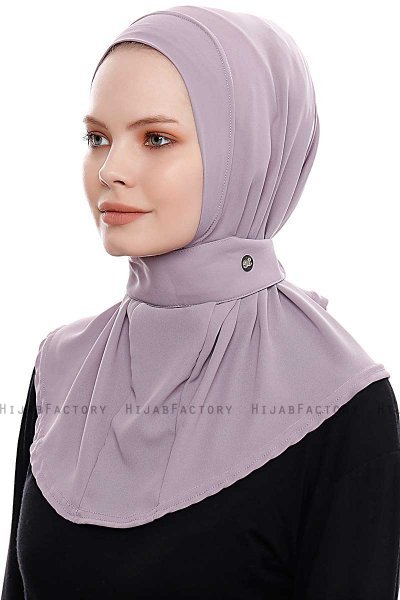 Narin - Stone Grey Practical One Piece Crepe Hijab