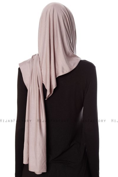 Naz - Stonegrey & Dusty Pink Practical One Piece Hijab - Ecardin