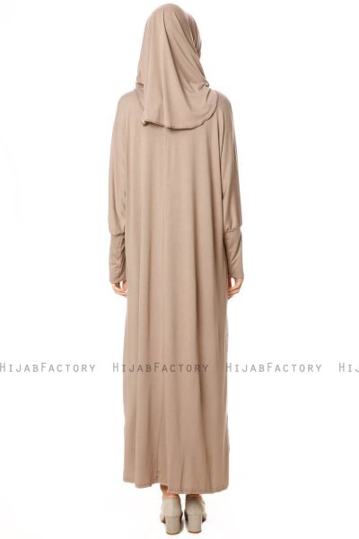 Nisa - Taupe Prayer Dress - Miss Halima