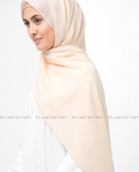 Nude - Puder Bomull Voile Hijab 5TB31c