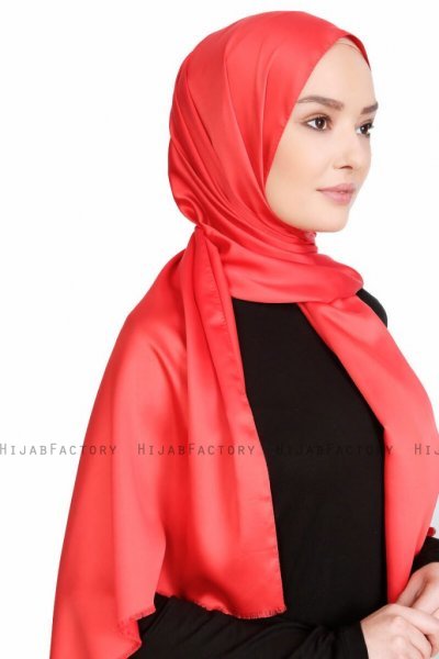 Nuray - Glansig Mörkrosa Hijab 8A11d