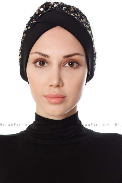 Nurten - Black & Gold Turban