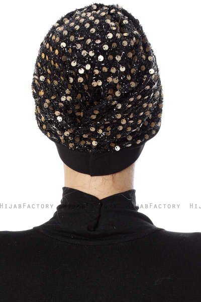 Nurten - Black & Gold Turban