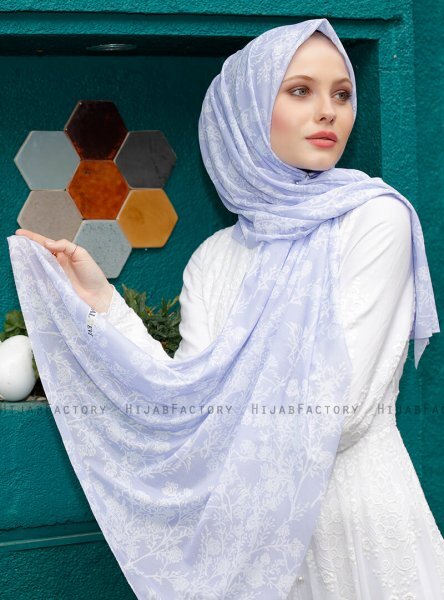 Pariza - Grey Patterned Hijab