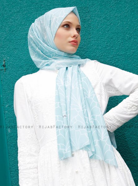Pariza - Light Green Patterned Hijab