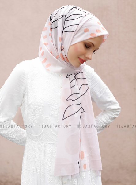 Pariza - Dusty Pink Patterned Hijab