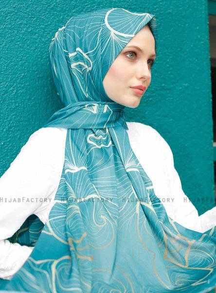 Pariza - Green Patterned Hijab