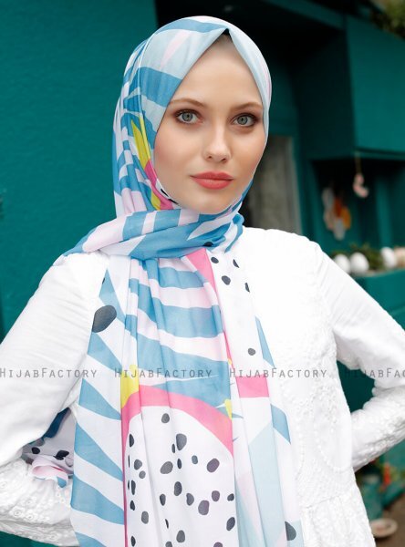 Pariza - Turquoise Patterned Hijab