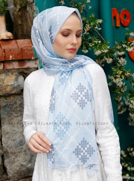 Pariza - Indigo Patterned Hijab