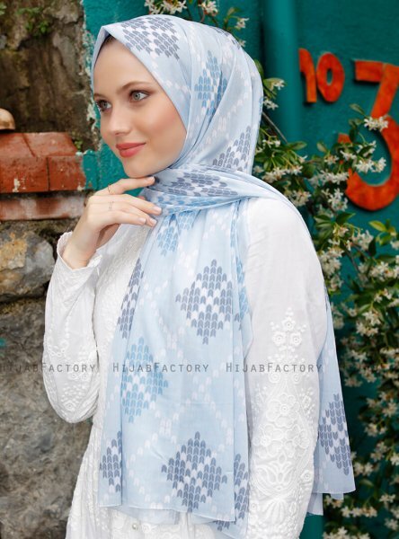 Pariza - Indigo Patterned Hijab