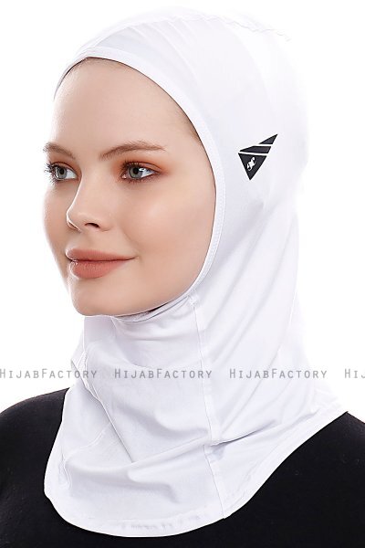 Pinar - White Sport Hijab - Ecardin