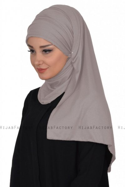 Rebecca - Taupe Cotton Turban - Ayse Turban
