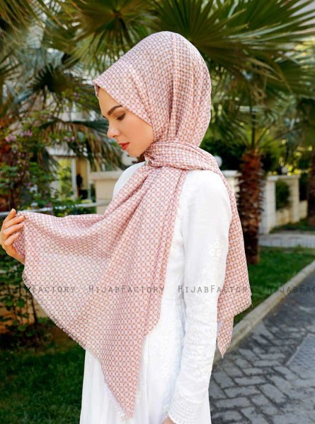 Romina - Brown Patterned Hijab - Sal Evi