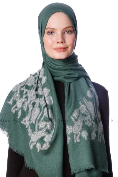 Roshan - Dark Green Hijab - Özsoy