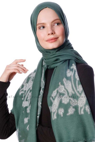 Roshan - Dark Green Hijab - Özsoy
