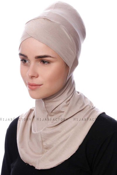 Safiye - Light Taupe Ninja Underscarf - Ecardin