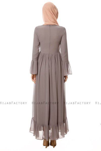 Samiya - Grey Chiffon Dress - Burun