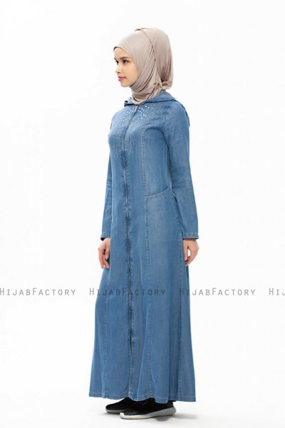 Sana Denim Klänning Med Hood Neways 280384b