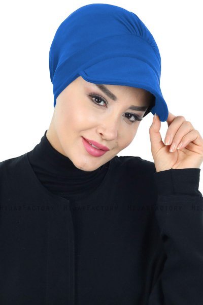 Sandra - Blue Cotton Turban - Ayse Turban