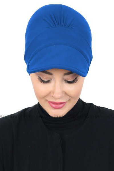 Sandra - Blue Cotton Turban - Ayse Turban