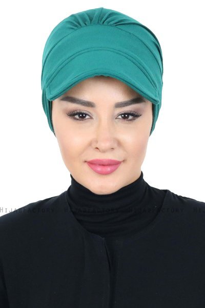 Sandra - Dark Green Cotton Turban - Ayse Turban