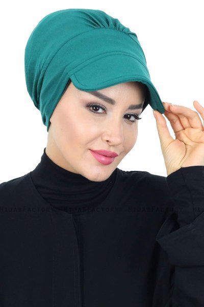 Sandra - Dark Green Cotton Turban - Ayse Turban