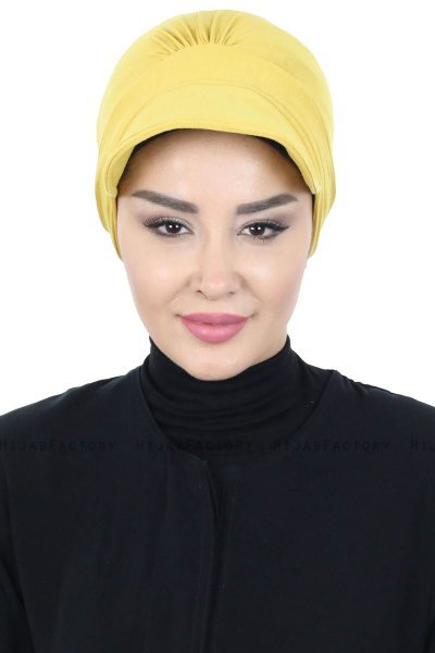 Sandra - Mustard Cotton Turban - Ayse Turban