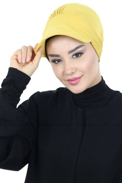 Sandra - Mustard Cotton Turban - Ayse Turban