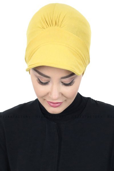 Sandra - Mustard Cotton Turban - Ayse Turban