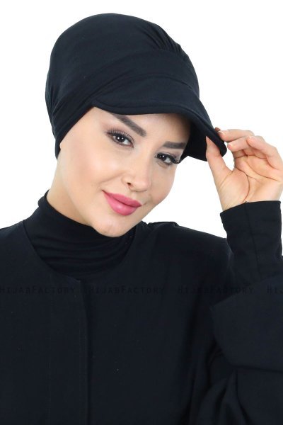 Sandra - Black Cotton Turban - Ayse Turban
