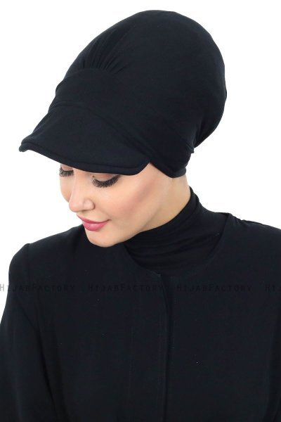 Sandra - Black Cotton Turban - Ayse Turban