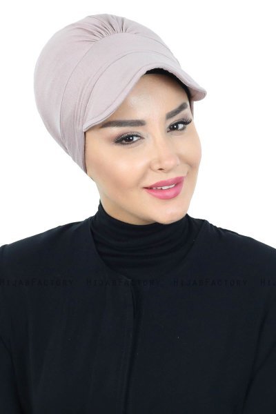 Sandra - Taupe Cotton Turban - Ayse Turban