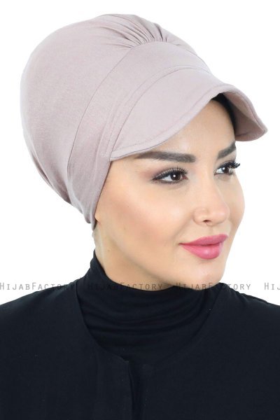 Sandra - Taupe Cotton Turban - Ayse Turban