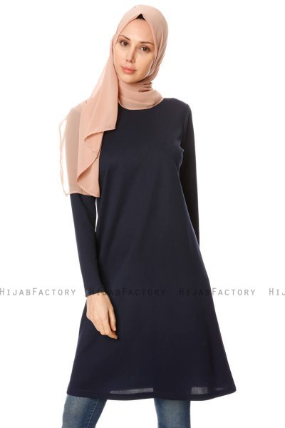 Sarah - Navy Blue Tunic - Miss Halima