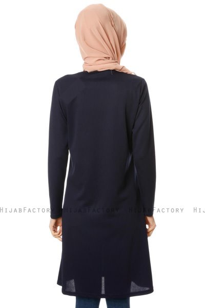 Sarah - Navy Blue Tunic - Miss Halima