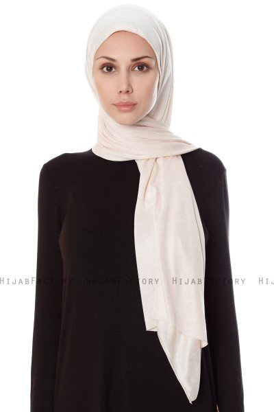 Seda - Beige Jersey Hijab - Ecardin