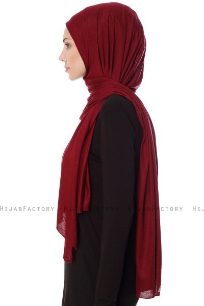 Seda - Bordeaux Jersey Hijab - Ecardin