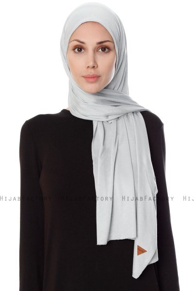 Seda - Light Grey Jersey Hijab - Ecardin