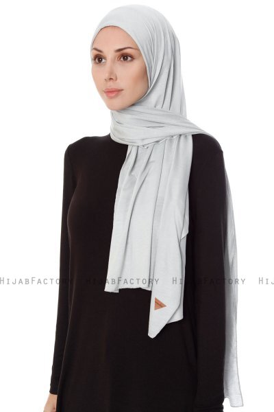 Seda - Light Grey Jersey Hijab - Ecardin
