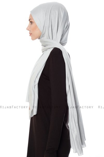 Seda - Light Grey Jersey Hijab - Ecardin