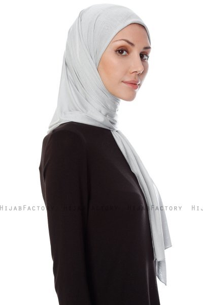 Seda - Light Grey Jersey Hijab - Ecardin