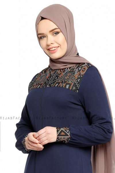 Selda - Navy Blue Abaya - Miss Cazibe
