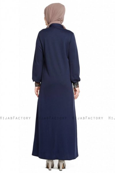 Selda - Navy Blue Abaya - Miss Cazibe