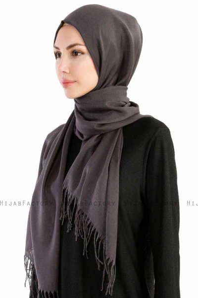 Selin Antracit Pashmina Hijab Sjal Özsoy 160290-2