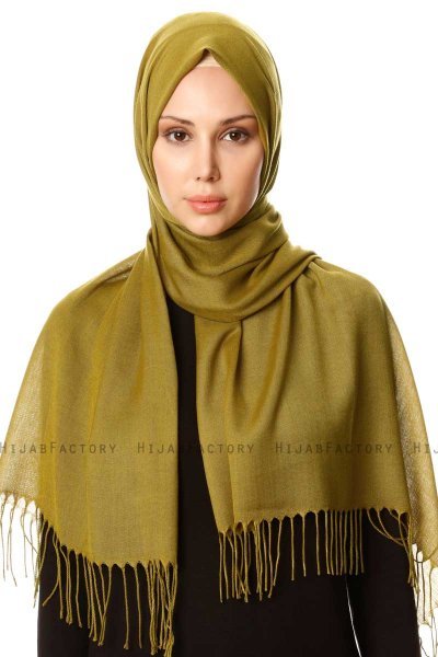 Selin - Olive Pashmina Hijab - Özsoy